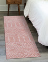 Marrakesh Lattice Collection Area Rug - Casablanca (Rose Pink) Runner Rose Pink  lifestyle 46