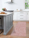 Marrakesh Lattice Collection Area Rug - Casablanca (Rose Pink) Runner Rose Pink  lifestyle 48