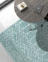 Marrakesh Lattice Collection Area Rug - Casablanca (Aqua)