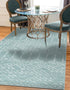 Marrakesh Lattice Collection Area Rug - Casablanca (Aqua)