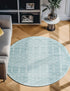 Marrakesh Lattice Collection Area Rug - Casablanca (Aqua)