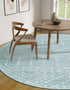 Marrakesh Lattice Collection Area Rug - Casablanca (Aqua)