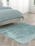 Marrakesh Lattice Collection Area Rug - Casablanca (Aqua)