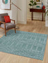 Marrakesh Lattice Collection Area Rug - Casablanca (Aqua)