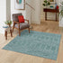 Marrakesh Lattice Collection Area Rug - Casablanca (Aqua)