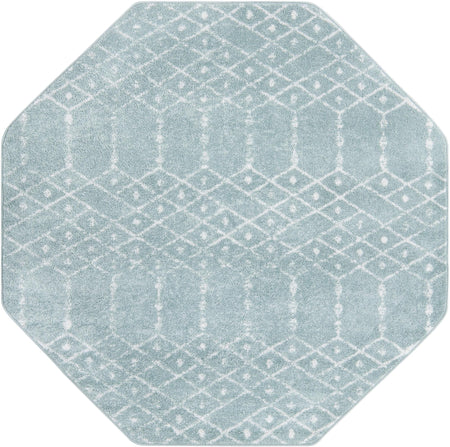 Marrakesh Lattice Collection Area Rug - Casablanca (Aqua)