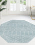 Marrakesh Lattice Collection Area Rug - Casablanca (Aqua)