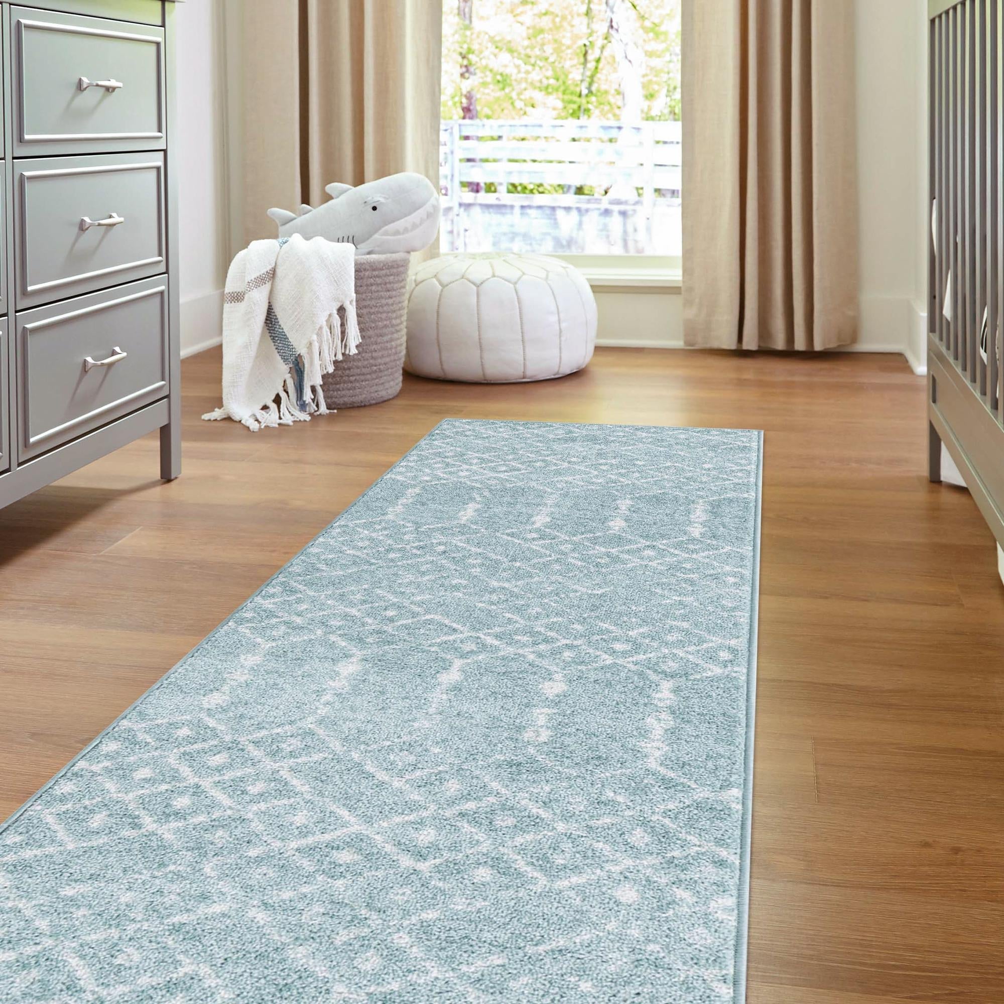 Marrakesh Lattice Collection Area Rug - Casablanca (Aqua)