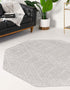 Marrakesh Lattice Collection Area Rug - Casablanca (Light Gray)