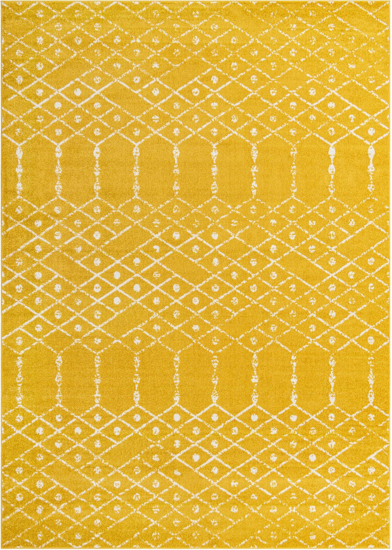 Marrakesh Lattice Collection Area Rug - Casablanca (Yellow) Rectangle Yellow Main