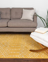 Marrakesh Lattice Collection Area Rug - Casablanca (Yellow) Rectangle Yellow  lifestyle 2