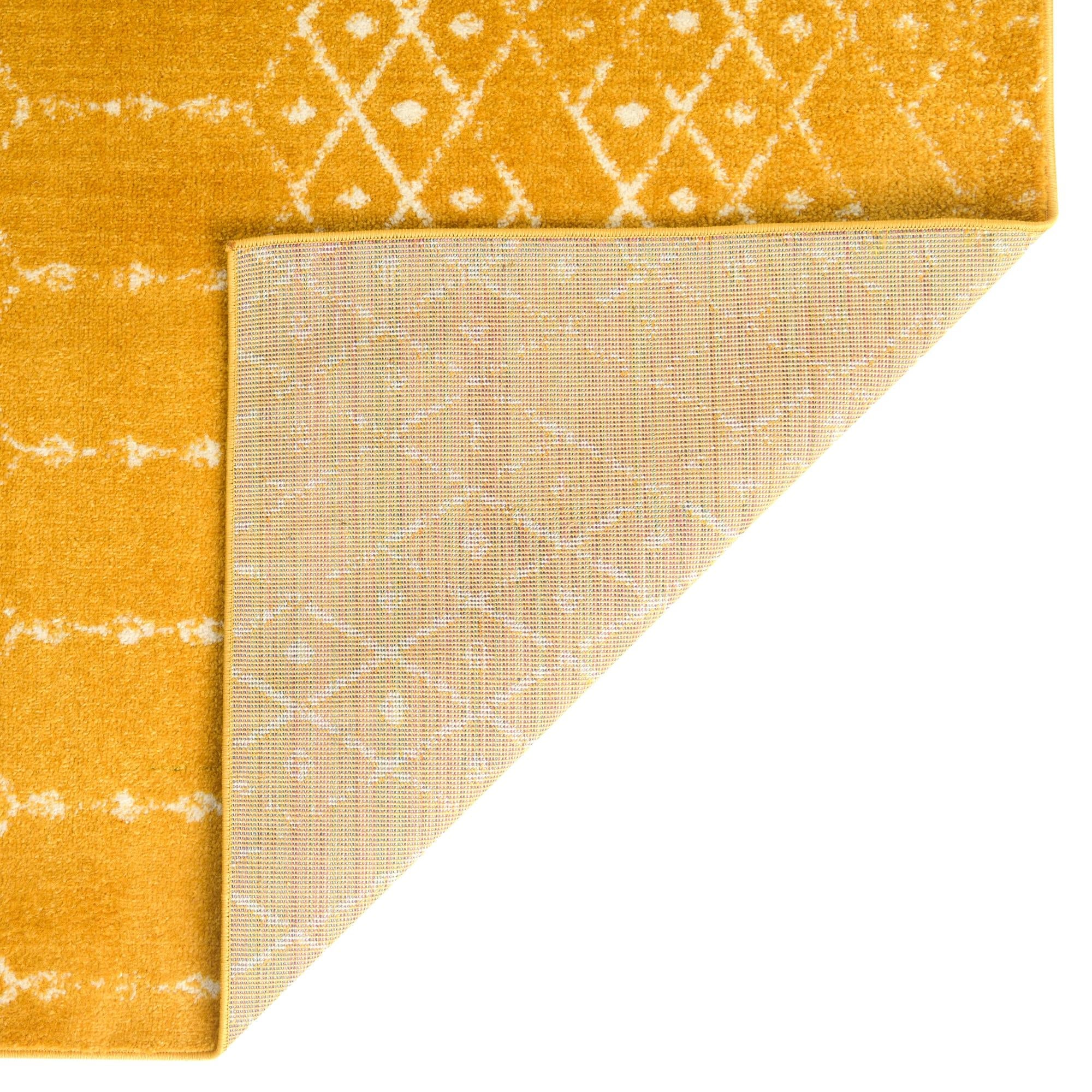 Marrakesh Lattice Collection Area Rug - Casablanca (Yellow)