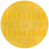 Marrakesh Lattice Collection Area Rug - Casablanca (Yellow) Round Yellow  lifestyle 26