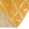 Marrakesh Lattice Collection Area Rug - Casablanca (Yellow) Round Yellow  lifestyle 77