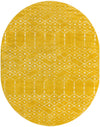 Marrakesh Lattice Collection Area Rug - Casablanca (Yellow) Oval Yellow  lifestyle 28