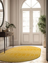 Marrakesh Lattice Collection Area Rug - Casablanca (Yellow) Oval Yellow  lifestyle 41