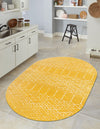 Marrakesh Lattice Collection Area Rug - Casablanca (Yellow) Oval Yellow  lifestyle 51