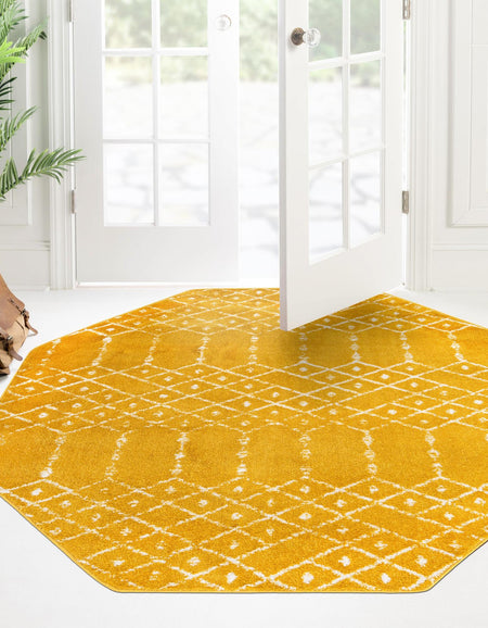 Marrakesh Lattice Collection Area Rug - Casablanca (Yellow)