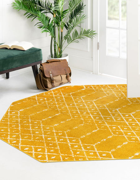 Marrakesh Lattice Collection Area Rug - Casablanca (Yellow)