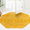 Marrakesh Lattice Collection Area Rug - Casablanca (Yellow) Octagon Yellow  lifestyle 110