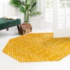 Marrakesh Lattice Collection Area Rug - Casablanca (Yellow) Octagon Yellow  lifestyle 115