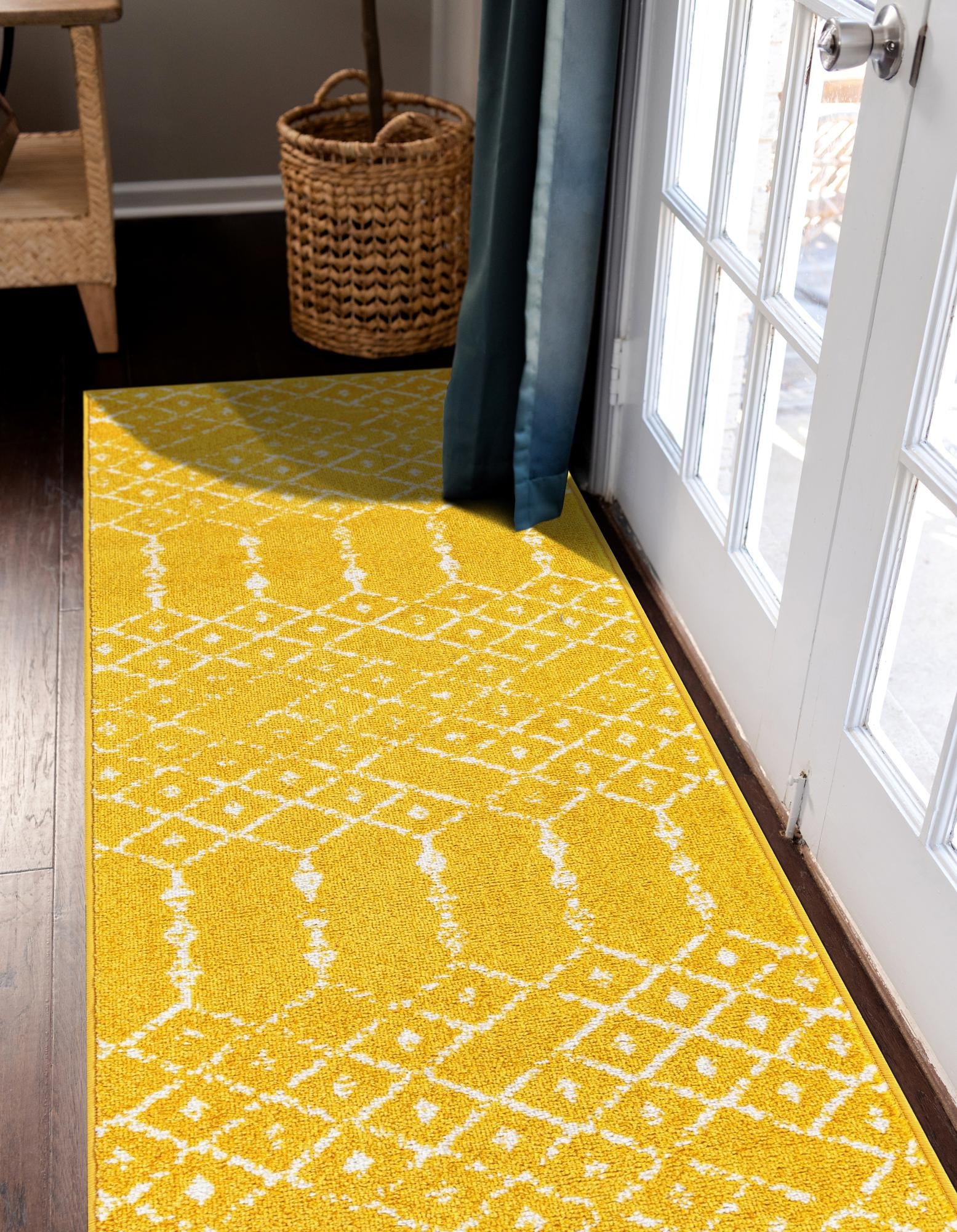 Marrakesh Lattice Collection Area Rug - Casablanca (Yellow)