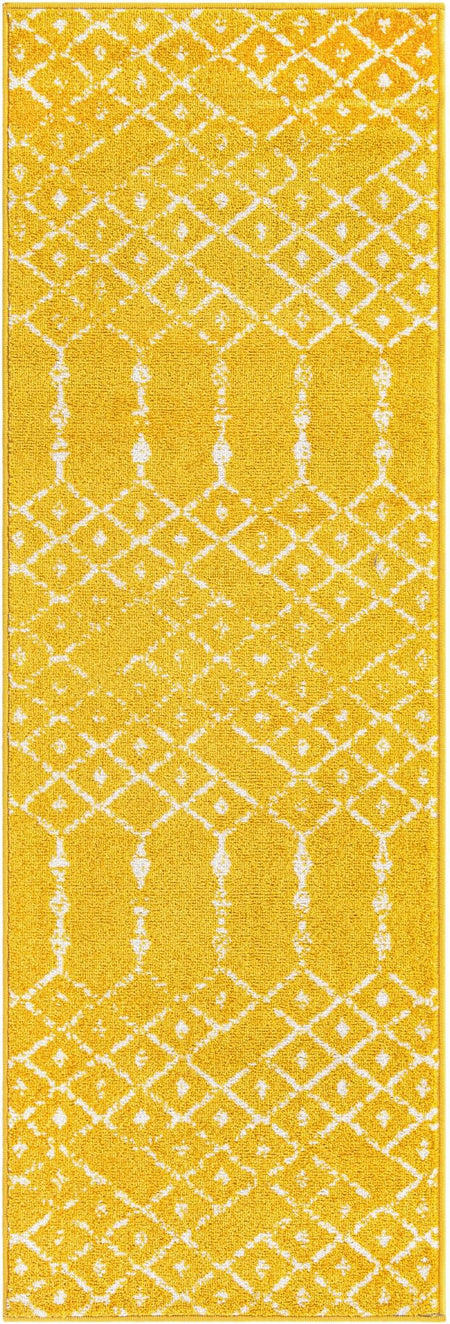 Marrakesh Lattice Collection Area Rug - Casablanca (Yellow)