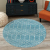 Marrakesh Lattice Collection Area Rug - Casablanca (Teal blue) Round Teal blue  lifestyle 103