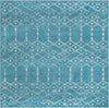 Marrakesh Lattice Collection Area Rug - Casablanca (Teal blue) Square Teal blue  lifestyle 23