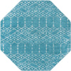 Marrakesh Lattice Collection Area Rug - Casablanca (Teal blue) Octagon Teal blue  lifestyle 25