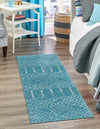 Marrakesh Lattice Collection Area Rug - Casablanca (Teal blue) Runner Teal blue  lifestyle 52