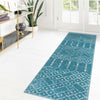 Marrakesh Lattice Collection Area Rug - Casablanca (Teal blue) Runner Teal blue  lifestyle 107