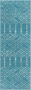 Marrakesh Lattice Collection Area Rug - Casablanca (Teal blue) Runner Teal blue  lifestyle 26