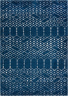 Marrakesh Lattice Collection Area Rug - Casablanca (Navy Blue) Rectangle Navy Blue Main