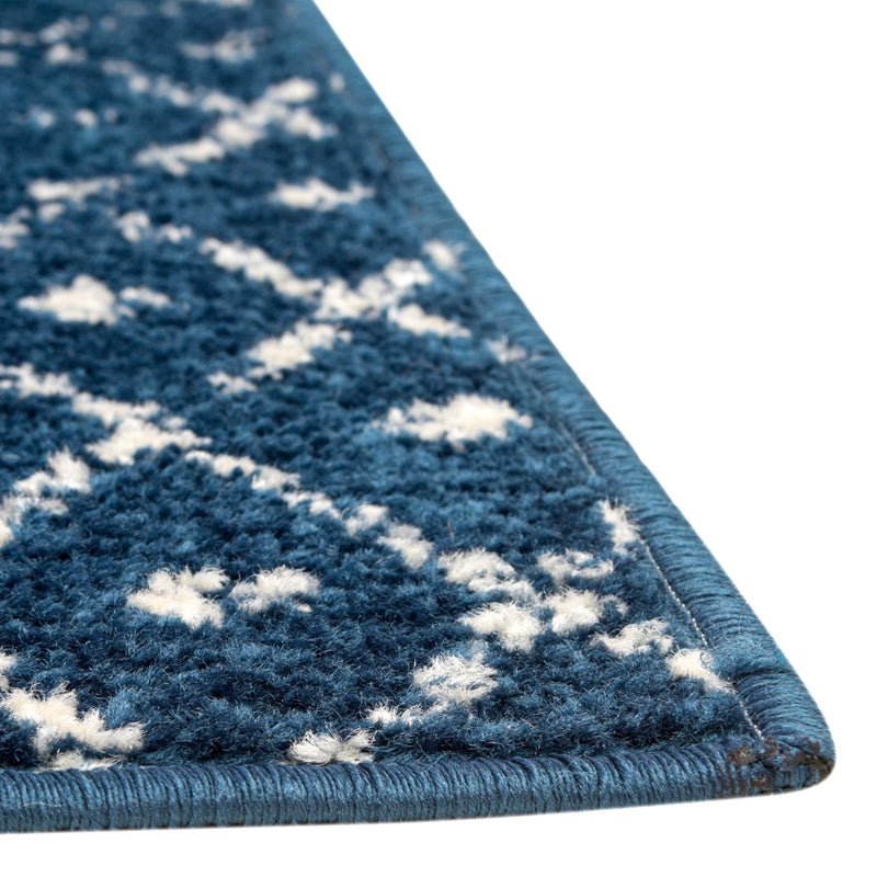 Marrakesh Lattice Collection Area Rug - Casablanca (Navy Blue) Rectangle Navy Blue  lifestyle 14