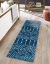 Marrakesh Lattice Collection Area Rug - Casablanca (Navy Blue) Runner Navy Blue  lifestyle 33