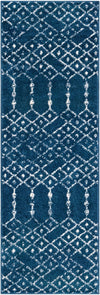 Marrakesh Lattice Collection Area Rug - Casablanca (Navy Blue) Runner Navy Blue  lifestyle 28