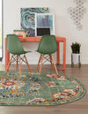 Brighton Terrace Collection Area Rug - Hove (Green) Oval Green  lifestyle 28