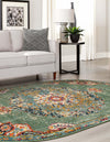 Brighton Terrace Collection Area Rug - Hove (Green) Oval Green  lifestyle 37