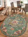 Brighton Terrace Collection Area Rug - Hove (Green) Oval Green  lifestyle 41