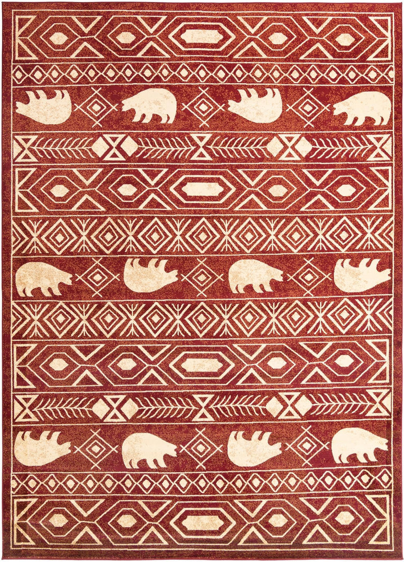 Frontier Trails Collection Area Rug -  Sedona Rectangle Red Main