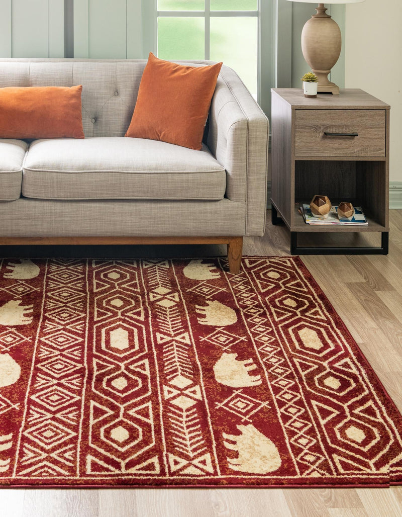 Frontier Trails Collection Area Rug -  Sedona Rectangle Red  lifestyle 3