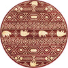 Frontier Trails Collection Area Rug -  Sedona Round Red  lifestyle 20