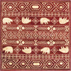 Frontier Trails Collection Area Rug -  Sedona Square Red  lifestyle 19