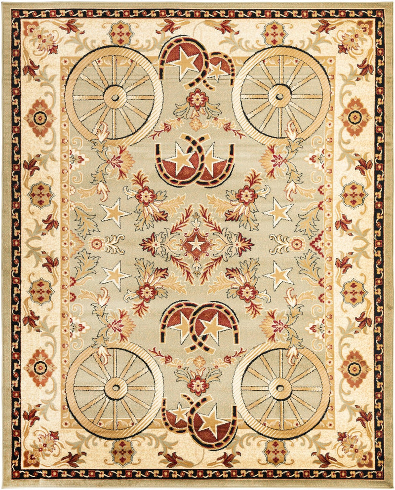 Frontier Trails Collection Area Rug -  Onyx Rectangle Green  lifestyle 2