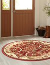 Frontier Trails Collection Area Rug -  Onyx Round Red  lifestyle 47