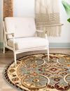 Frontier Trails Collection Area Rug -  Onyx Round Blue  lifestyle 44