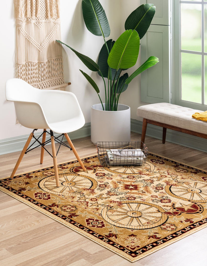 Frontier Trails Collection Area Rug -  Onyx Square Ivory  lifestyle 80