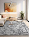 Bloomsbury Elegance Collection Area Rug - Mayfair Square Gray  lifestyle 76