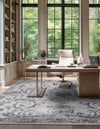 Bloomsbury Elegance Collection Area Rug - Mayfair Square Gray  lifestyle 78